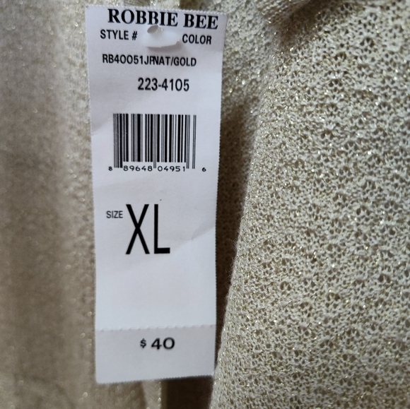 Robbie Bee gold 3/4 sleeve cardigan - Picture 3 of 6